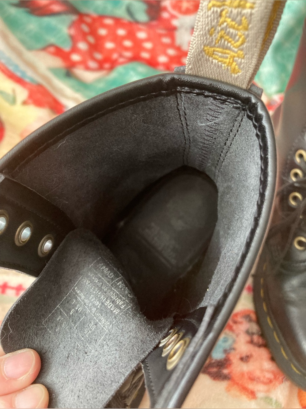 Dr. Martens Black Leather Lace-Up Combat Boots Docs Dr - Picture 6 of 6